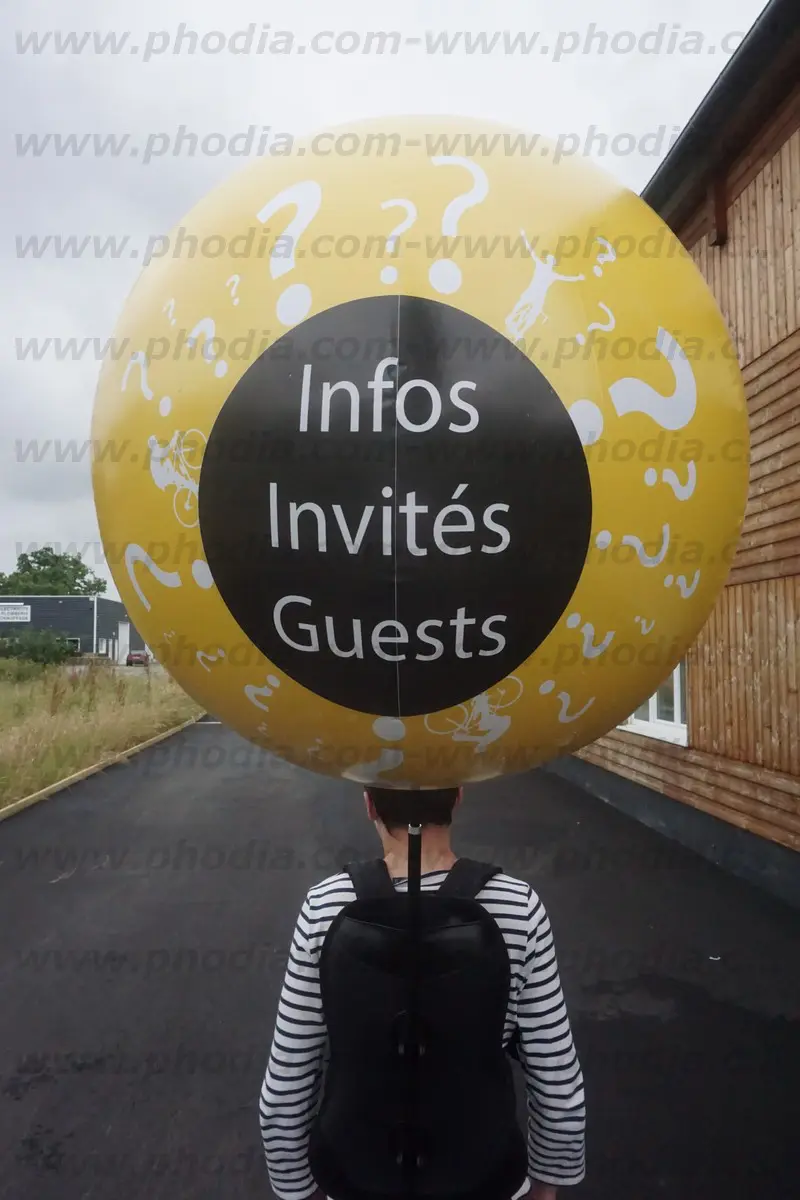 infos, ballons sac &agrave; dos, street marketing, publiciter, communication, aide