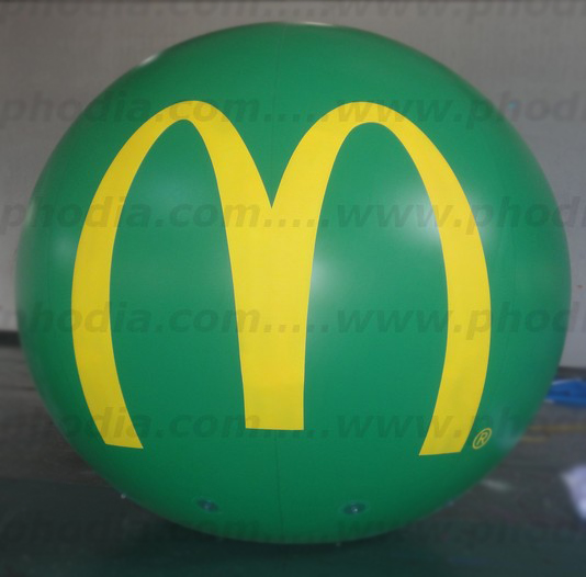 sphère, hélium, mc donald's, vert, événement