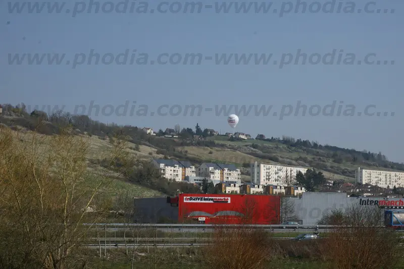 montgolfi&egrave;re, h&eacute;lium, intermarch&eacute;, communication, ext&eacute;rieur, &eacute;v&eacute;nement