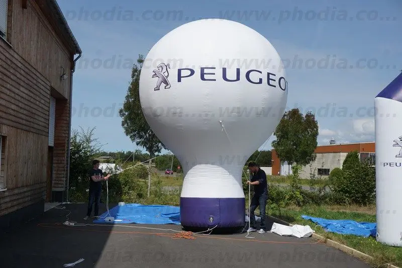 montgolfière, peugeot, blanc, extérieur, auto-ventilée