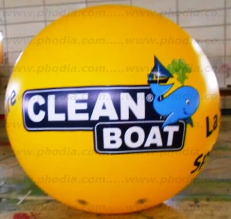 Salon Le nautic Paris 2016, sph&egrave;re, h&eacute;lium,jaune, clean-boat