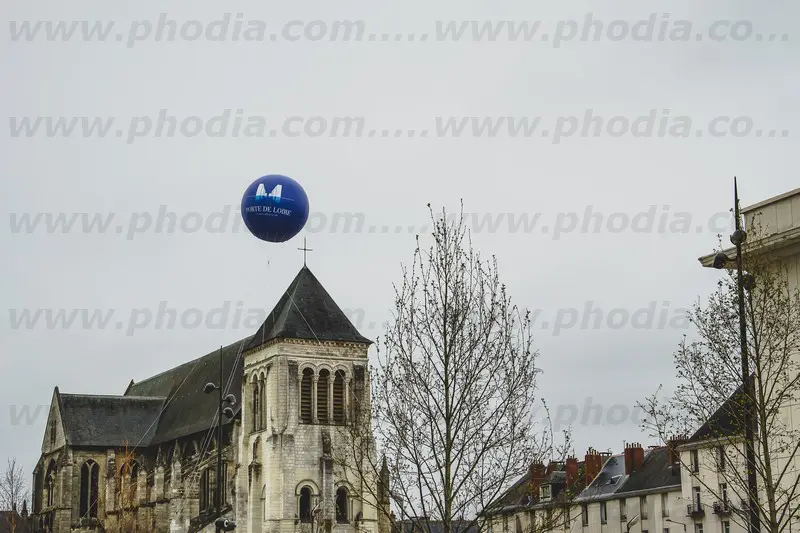 sph&egrave;re, h&eacute;lium, porte de loire, bleu, ext&eacute;rieur, communication
