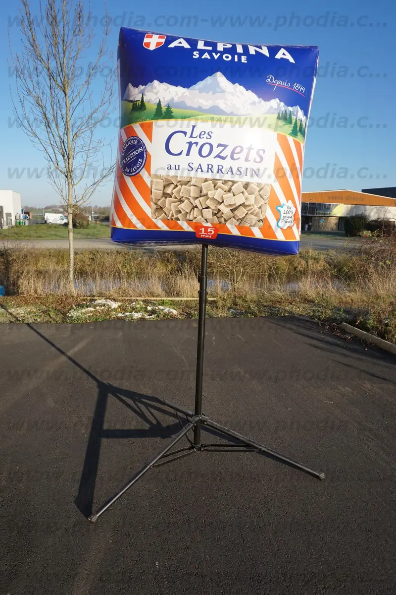 plv, sur mesure, crozier, sur tr&eacute;pied 2m70, publiciter