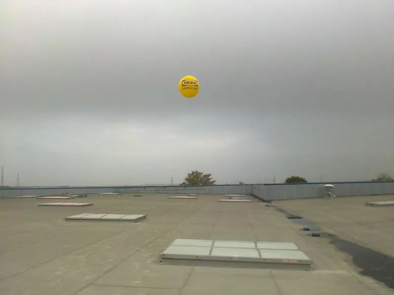 ikea, sph&egrave;re, h&eacute;lium, jaune, communication, &eacute;v&eacute;nement, ballons gonflables, publiciter