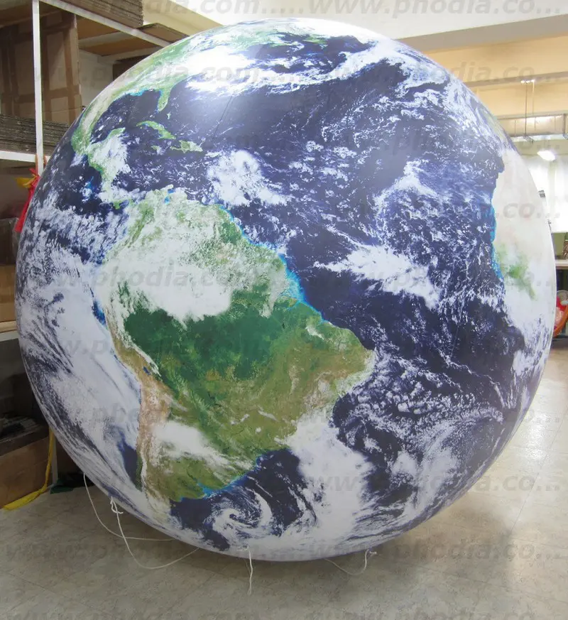 BAllon h&eacute;lium en forme de la terre de taille 2m