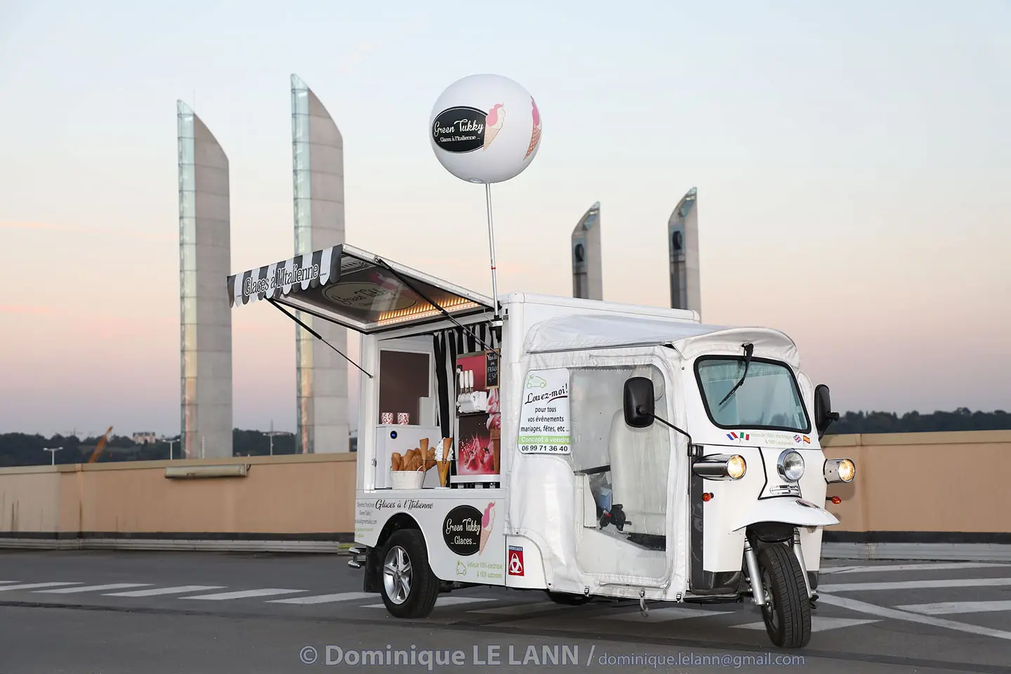 ballon trepied, green tukky, glace