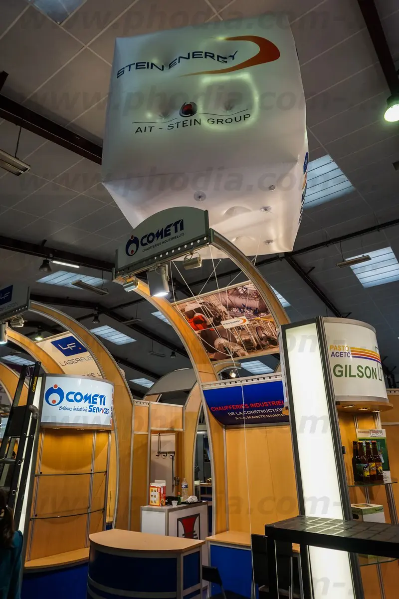 Blanc, CFIA (Rennes), Cube, 2m, H&eacute;lium, Industrie - Mat&eacute;riaux, Int&eacute;rieur, Salon, Cometi