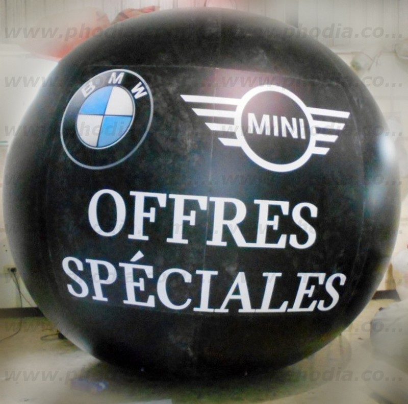 bmw, ballons géant gonflables, noir, mini, offres, publicite