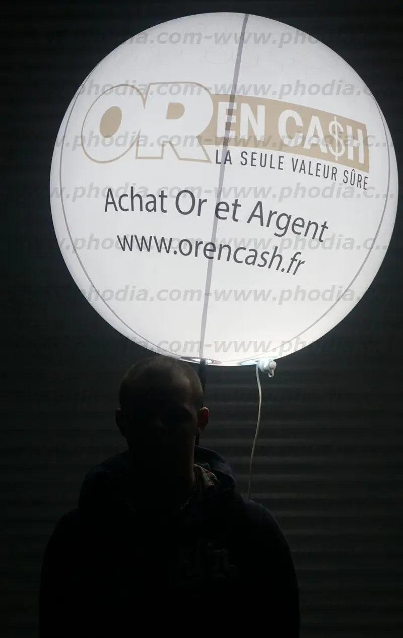ballon sac &agrave; dos &eacute;clairant or en cash