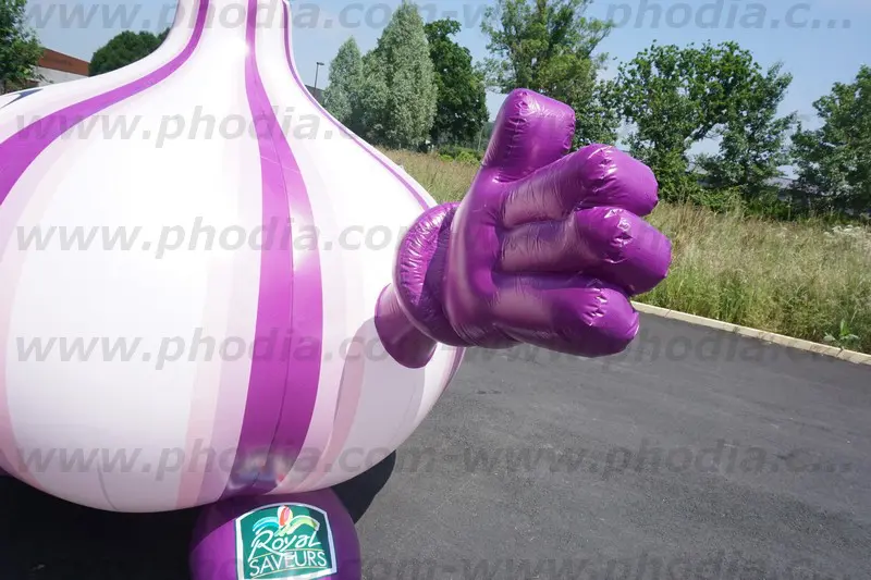 plv, forme sur mesure, ail, animation commerciale, violet