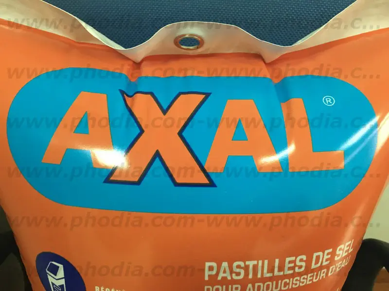 plv sur mesure, sac de sel, orange, axal