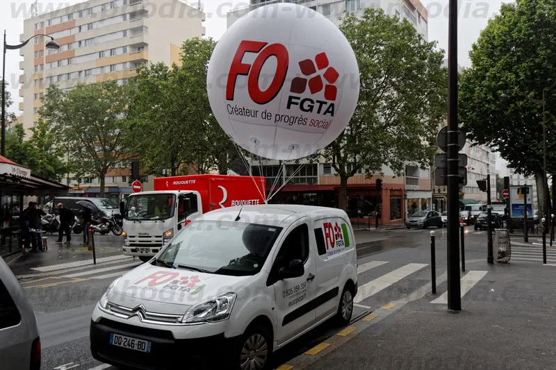 Sph&egrave;re H&eacute;lium, 2m, Association / Syndicat, Blanc, Ext&eacute;rieur, Manifestation
