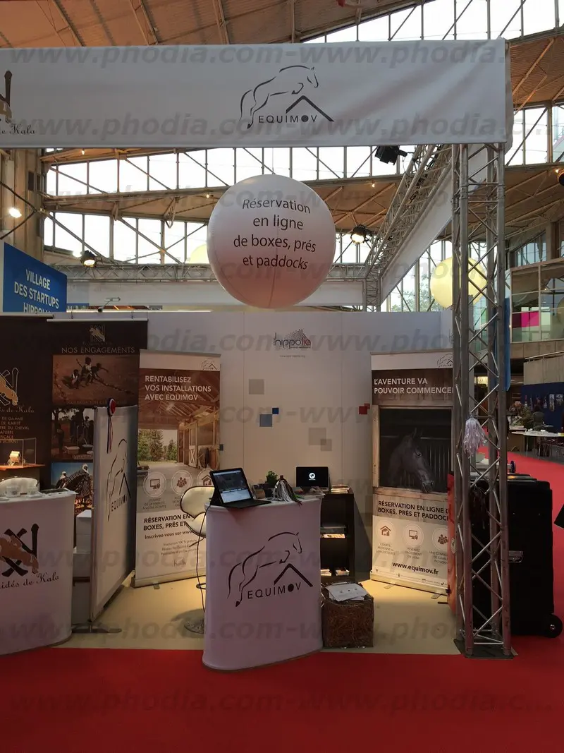 sph&egrave;re h&eacute;lium 80cm salon en int&eacute;rieur equimov lyon