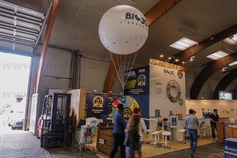 bio3g, sphère, hélium, salon, événement