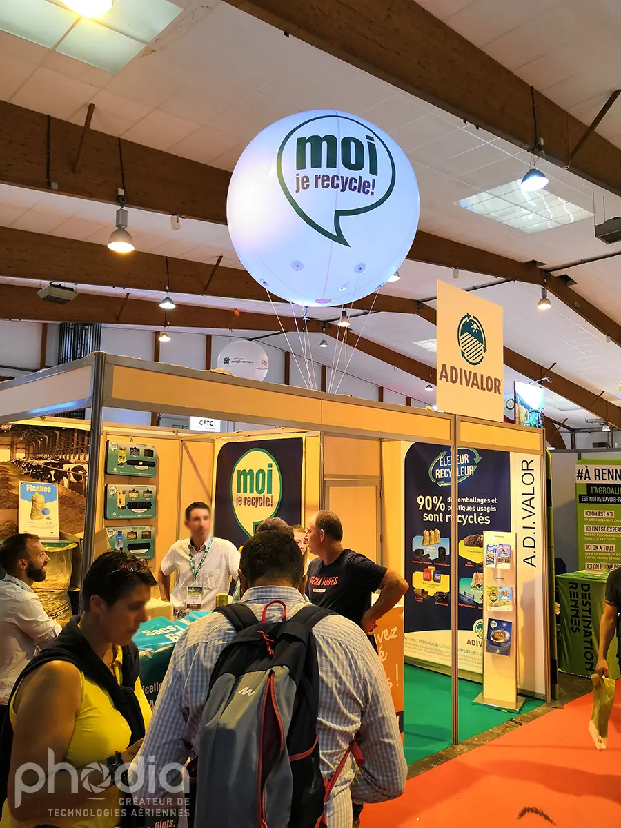 1m80, Blanc, H&eacute;lium, Industrie - Mat&eacute;riaux, Int&eacute;rieur, Lumineux, Salon, SPACE (Rennes), Sph&egrave;re