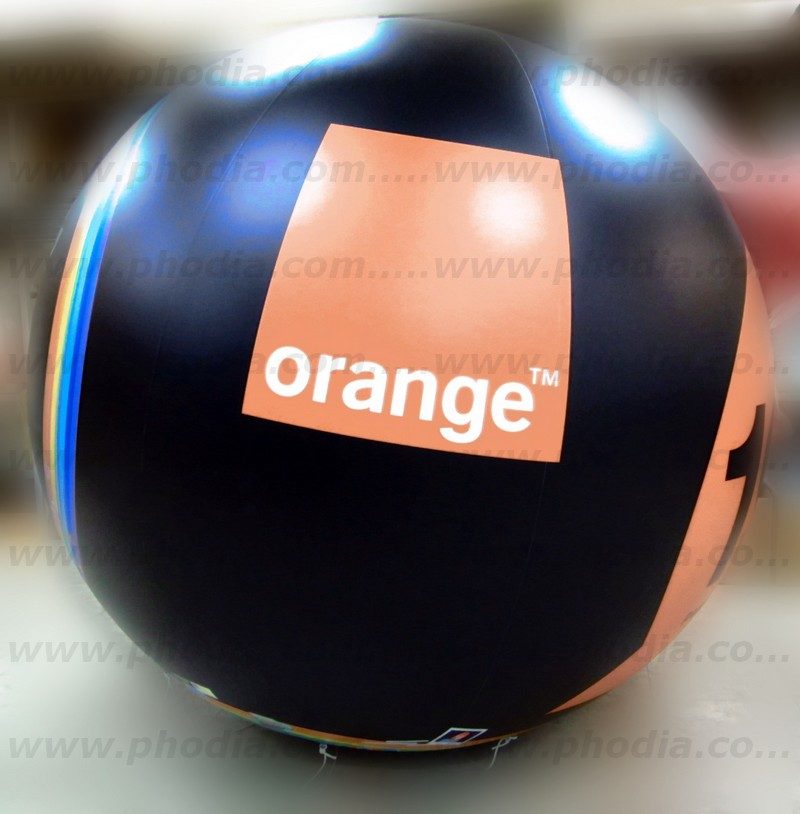 sphère, hélium, orange