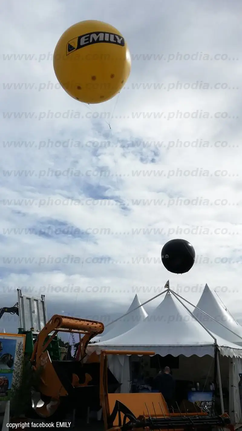 sph&egrave;re, emily, jaune, h&eacute;lium