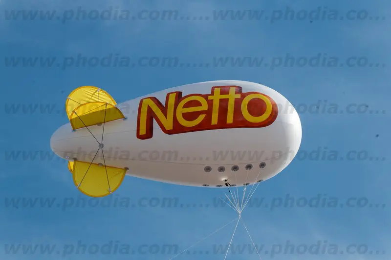 dirigeable, netto, ext&eacute;rieur, h&eacute;lium, publicit&eacute;