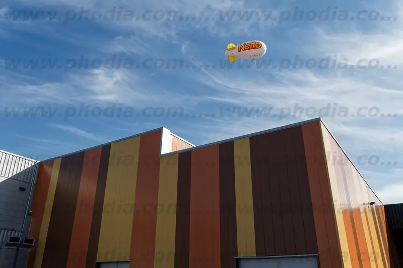 dirigeable, netto, ext&eacute;rieur, h&eacute;lium, publicit&eacute;