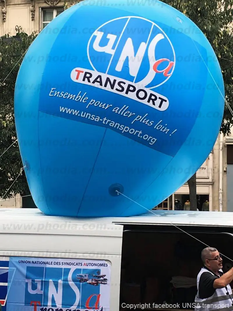 Manifestation loi travail, 10 octobre 2017 Paris, montgolfi&egrave;re, unsa