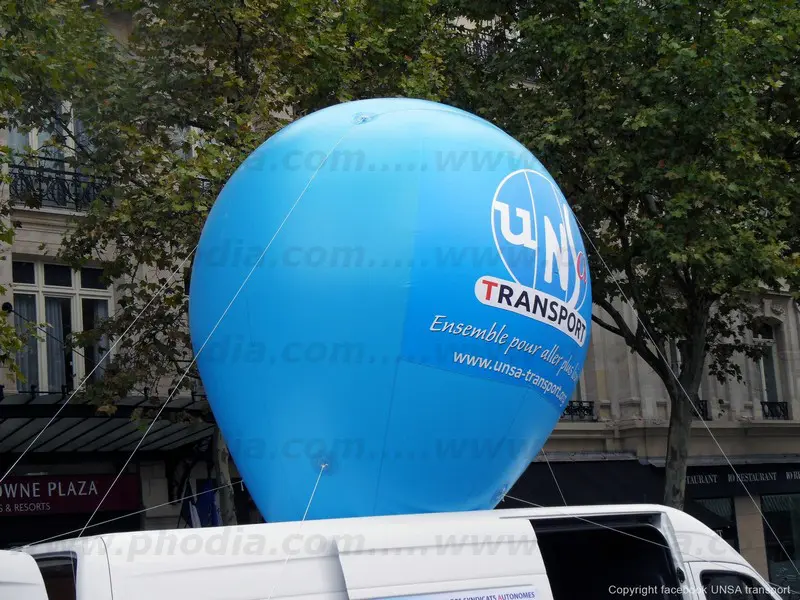 Manifestation loi travail, 10 octobre 2017 Paris, montgolfi&egrave;re, unsa