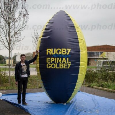 ballon rugby 3m, forme sur mesure, auto-ventilée