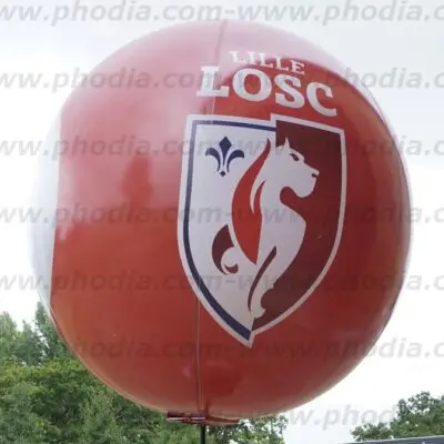 ballon sac à dos, lille losc, foot, 80 cm