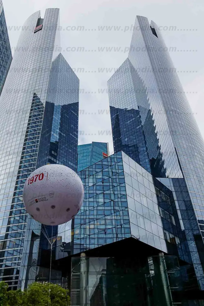 societe generale, anniversaire, ballon, h&eacute;lium, blanc, &eacute;v&eacute;nement