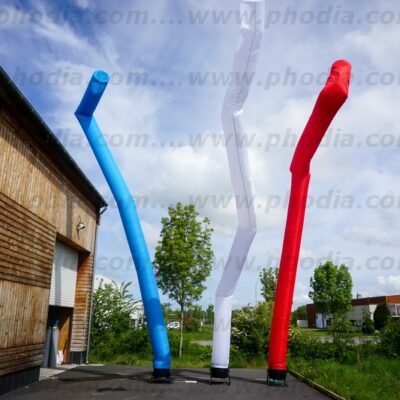 air tube, bleu blanc rouge, Auto-ventilé, Communication, Événement sportif, Extérieur, Skydancer, Skydancer 10m