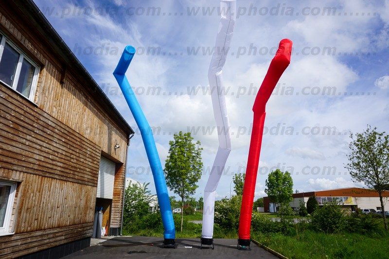 air tube, bleu blanc rouge, Auto-ventilé, Communication, Événement sportif, Extérieur, Skydancer, Skydancer 10m