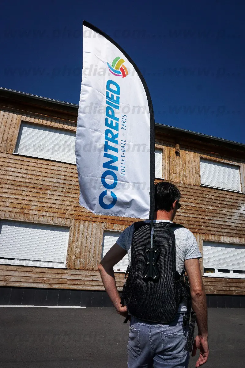 drapeau sac a dos contrepied