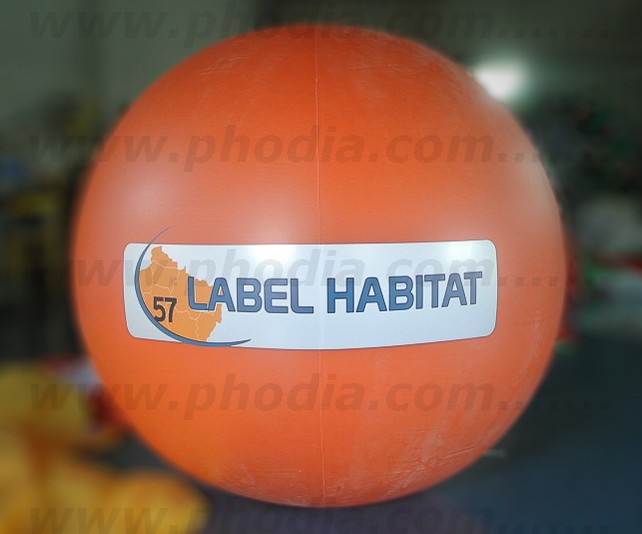 sphère, hélium, label habitat, 1m20, Air, Artisanat - Métiers d'art, Ballon sur trépied (mât 2m70), Intérieur, P021, Portes ouvertes, Showroom