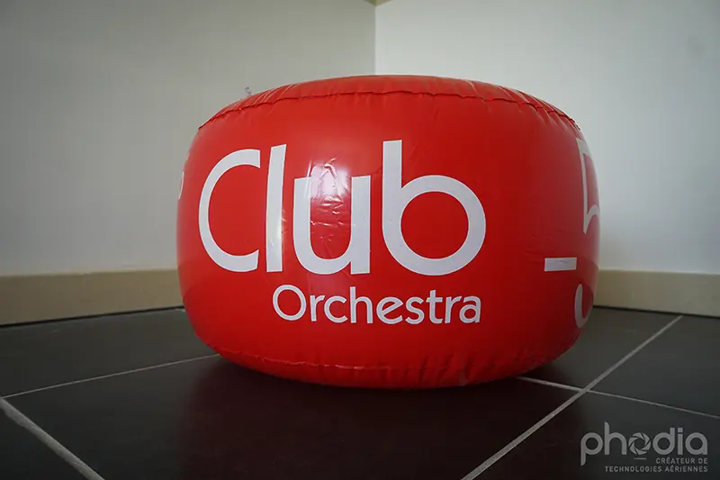 pouf, orchestra, 60cm, Air, Animation commerciale, Communication, forme sur mesure, GMS, Int&eacute;rieur, PLV (air)