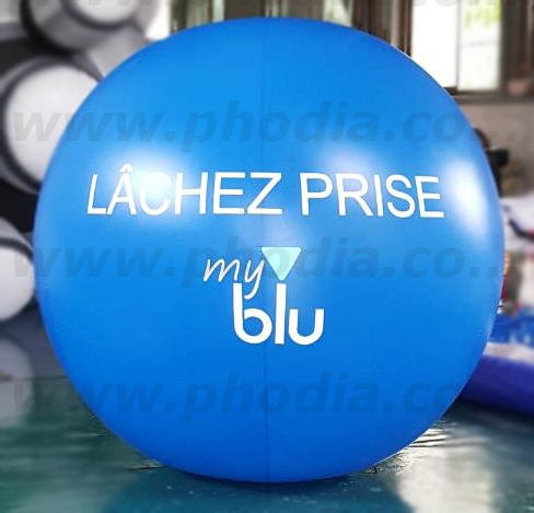 my blu, sphère, hélium, bleu
