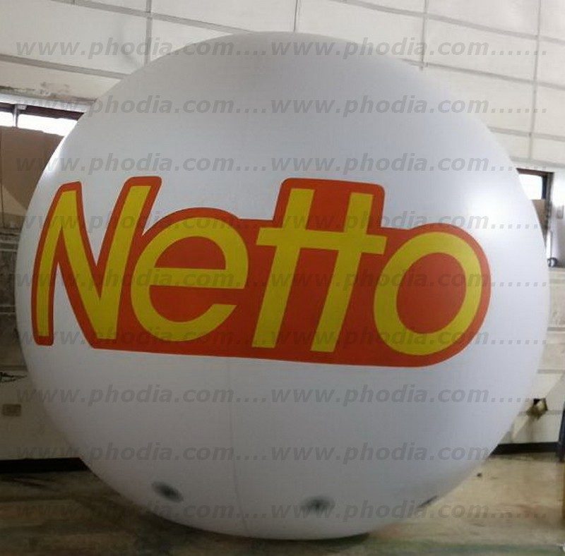 Sphère 3m Netto, Blanc, Communication, Extérieur, Hélium, Netto, Ouverture magasin, Sphère