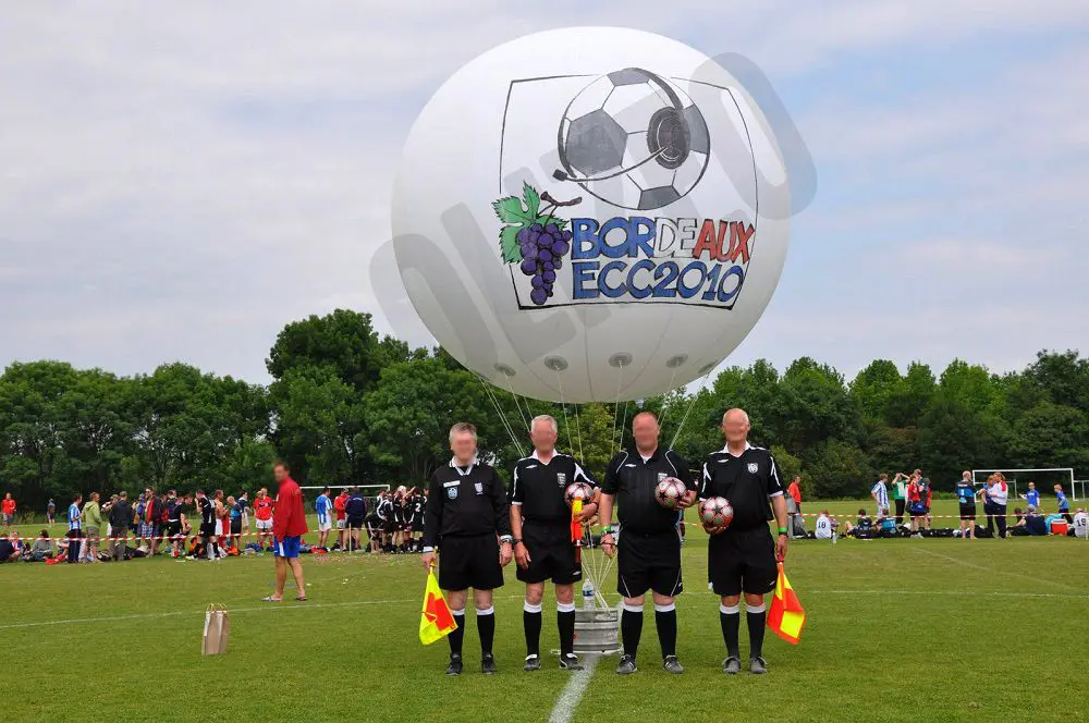 Sph&egrave;re 3m ECC 2010 bordeaux, Blanc, &Eacute;v&eacute;nement sportif, Ext&eacute;rieur, H&eacute;lium, Sph&egrave;re, Sport - Animation