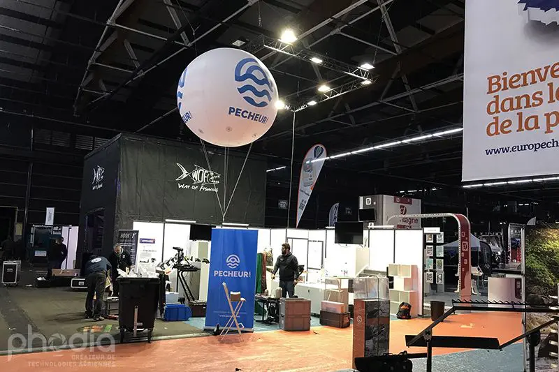 Sph&egrave;re 2m Pecheur.com, 3 faces, Autres, Blanc, H&eacute;lium, Int&eacute;rieur, Salon, Sph&egrave;re