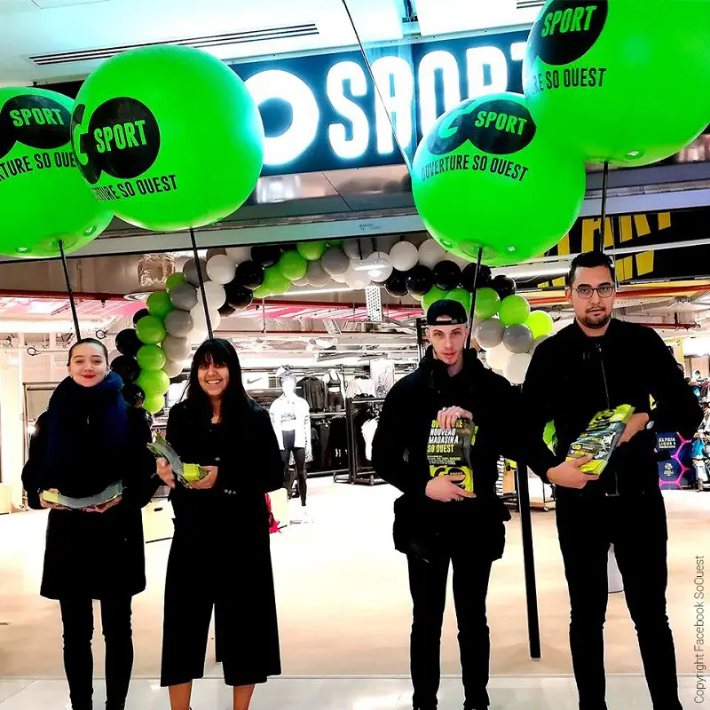 Ballon sac &agrave; dos 80cm Go Sport, Air, Ballon sac &agrave; dos, Communication, GMS, Inauguration, P360, Street marketing