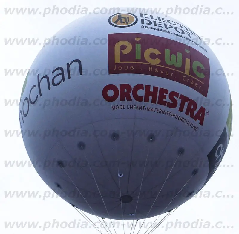 Sph&egrave;re 3m Immochan, 4 faces, Blanc, Communication, Ext&eacute;rieur, GMS, H&eacute;lium, Ouverture magasin, Sph&egrave;re