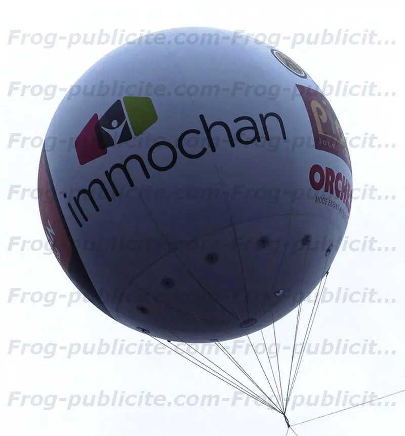 Sph&egrave;re 3m Immochan, 4 faces, Blanc, Communication, Ext&eacute;rieur, GMS, H&eacute;lium, Ouverture magasin, Sph&egrave;re