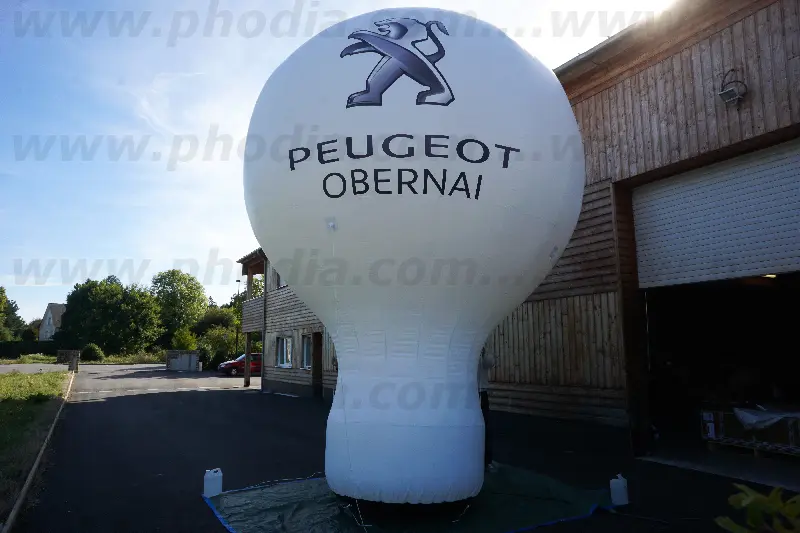 Montgolfi&egrave;re 5m Peugeot, , Animation commerciale, Auto-ventil&eacute;, Automobile, Blanc, Ext&eacute;rieur, Montgolfi&egrave;re, Montgolfi&egrave;re auto-ventil&eacute;e, Peugeot / Citro&euml;n