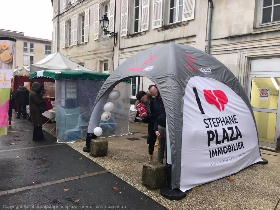 Tente Stéphane Plaza Immobilier 3m (air captif), Air, Animation commerciale, Commerce - Immobilier, Extérieur, Foire, Intérieur, Portes ouvertes, Salon, Tente (air captif)