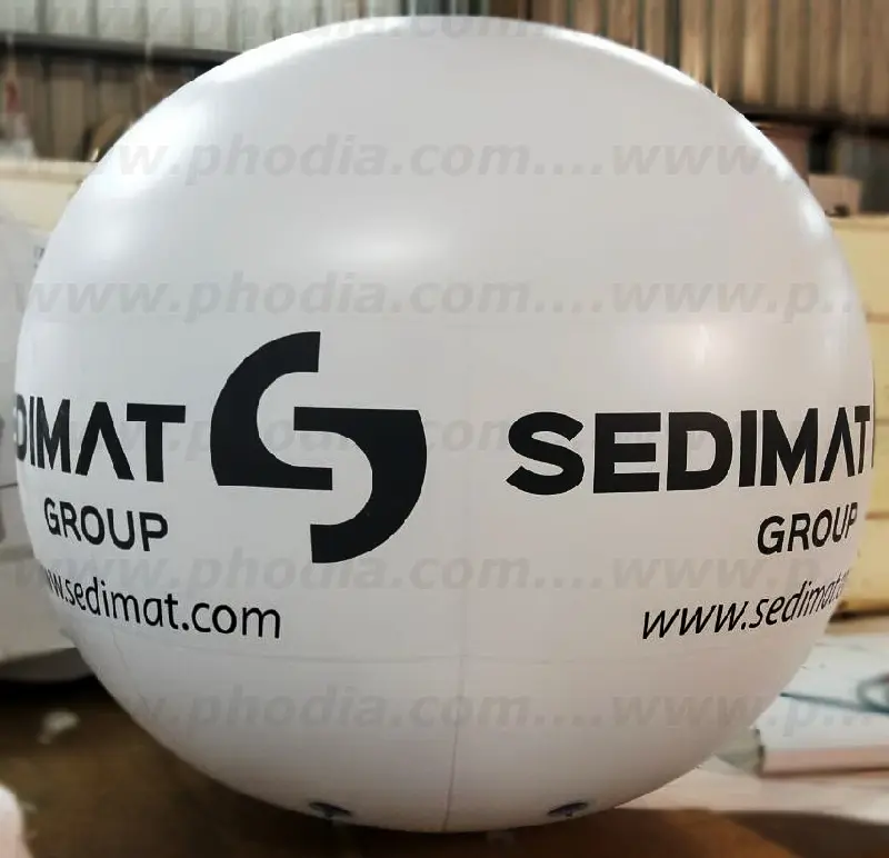 Sph&egrave;re 2m Sedimat Group, 4 faces, Blanc, H&eacute;lium, Industrie - Mat&eacute;riaux, Int&eacute;rieur, Lumineux, Salon, Sph&egrave;re