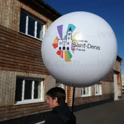 Ballon sac à dos 80cm Diocèse Saint Denis, Air, Autres, Autres, Ballon sac à dos, Blanc, Communication, Extérieur