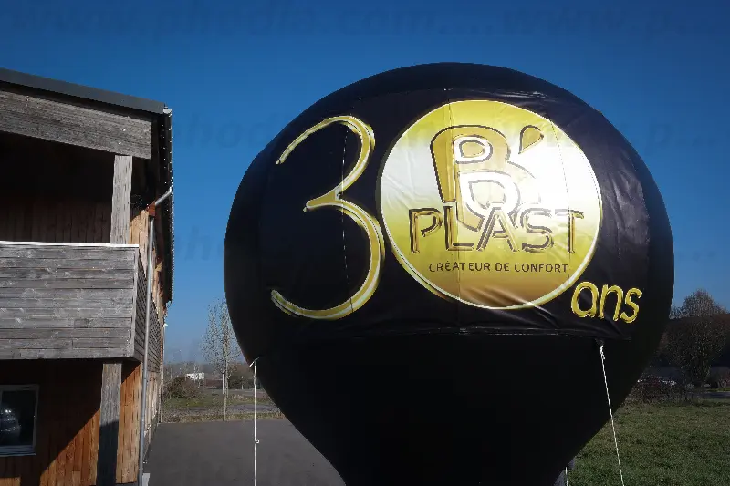 Montgolfi&egrave;re 4m B&rsquo;Plast, Animation commerciale, Auto-ventil&eacute;, Commerce - Immobilier, Communication, Ext&eacute;rieur, GMS, Montgolfi&egrave;re, Montgolfi&egrave;re auto-ventil&eacute;e, Noir