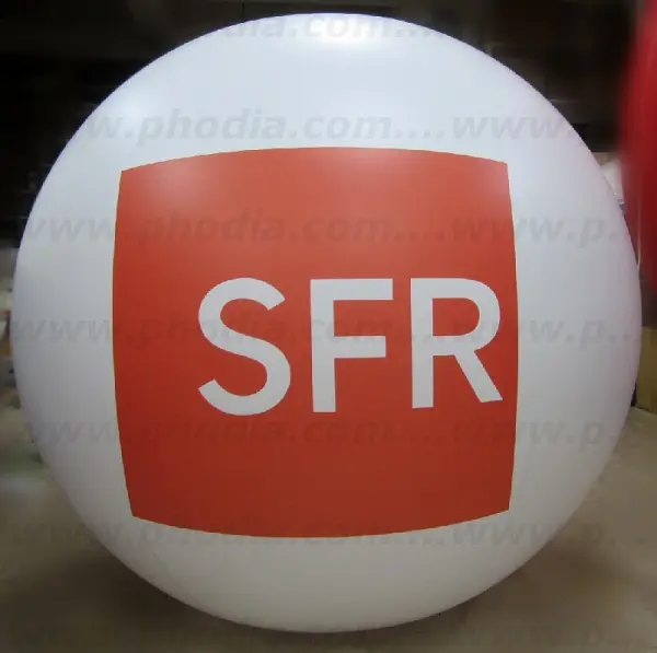 Ballon sur trépied 1m30 SFR, Air, Animation commerciale, Autres, Ballon sur trépied (mât 2m70), Blanc, Communication, Télécommunications