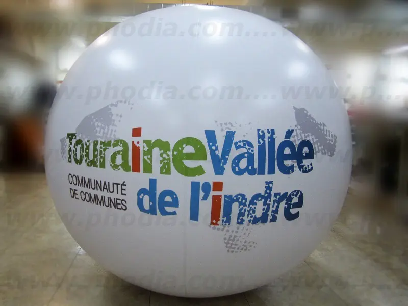 Sph&egrave;re 1m60 Posadas patrimoine, 4 faces, Blanc, Commerce - Immobilier, H&eacute;lium, Int&eacute;rieur, Salon, Sph&egrave;re