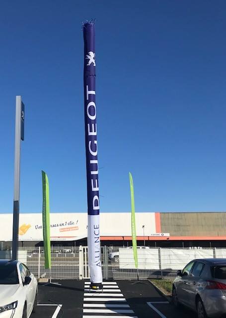 Skydancer 10m Peugeot, Animation commerciale, Auto-ventilé, Communication, Extérieur, Ouverture magasin, Peugeot / Citroën, Portes ouvertes, Skydancer, Skydancer 10m