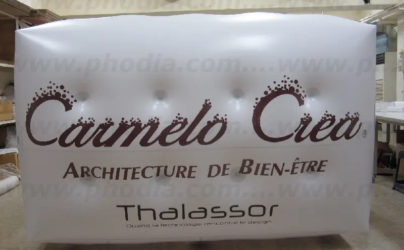 Demi-cube 2m50 Carmelo Crea, Blanc, Commerce - Immobilier, forme sur mesure, Forme sur mesure (h&eacute;lium), H&eacute;lium, Int&eacute;rieur, Salon