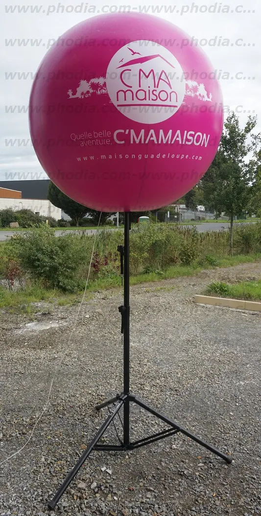 Ballon sur tr&eacute;pied 1m20 C&rsquo;ma maison, Air, Ballon sur tr&eacute;pied (m&acirc;t 2m70), Commerce - Immobilier, Ext&eacute;rieur, Foire, Lumineux, Salon